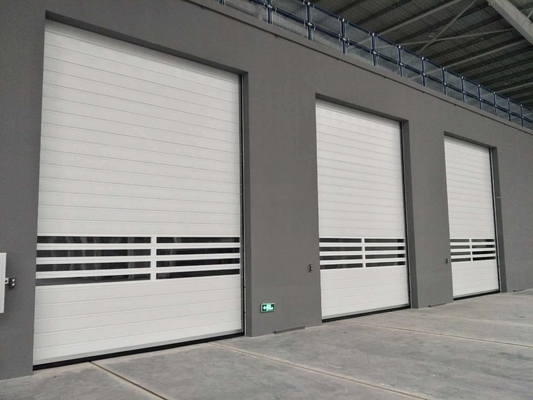 100W قابلة للتخصيص سبيكة الألومنيوم سريعة الدوار شاشة الأمن باب المرآب للمصلحة