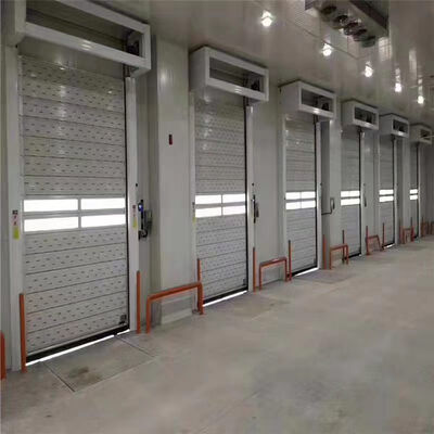 مقاومة للحريق الباب المتدحرج عالي السرعة مع مقاومة الرياح Beaufort 12 و IP55 الحماية للاستخدام الصناعي